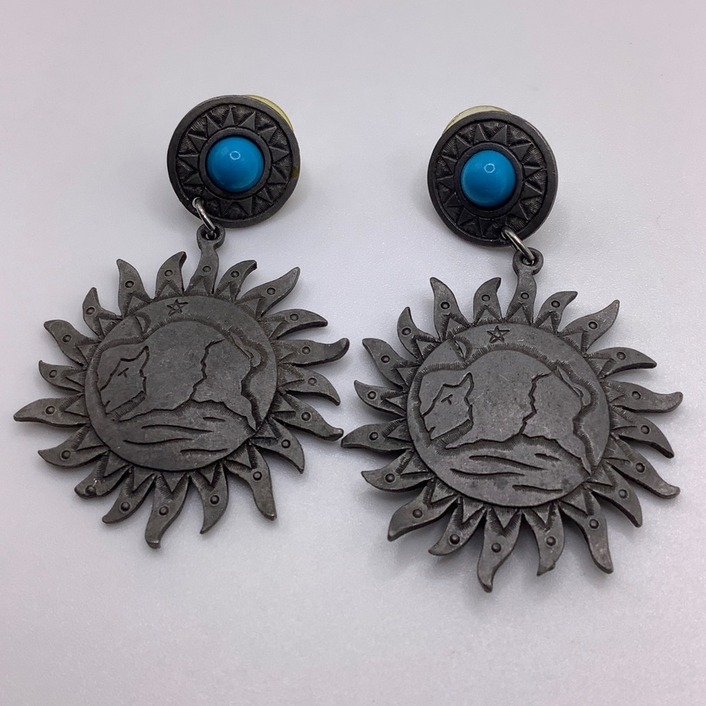Turquoise Buffalo earrings